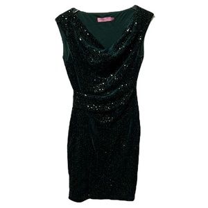 Eliza J Green Sequin Dress Size 6
